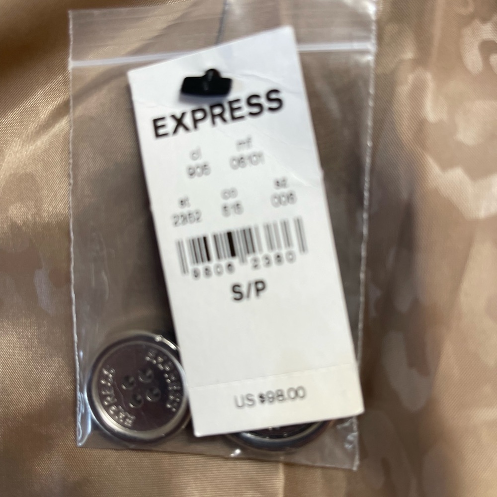 Express Tan Trench Coat with Notched Lapels - Picture 8 of 15
